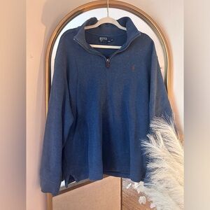 Blue Men’s Zip Polo Sweater💙